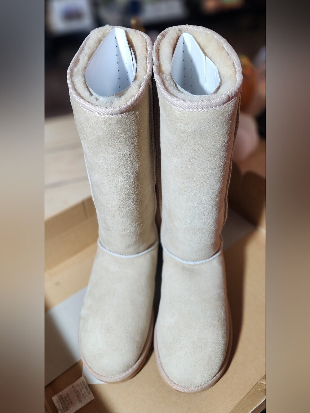 UGG Australia Classic Tall Sand Suede Shearling Knee High Boots Women’s 9